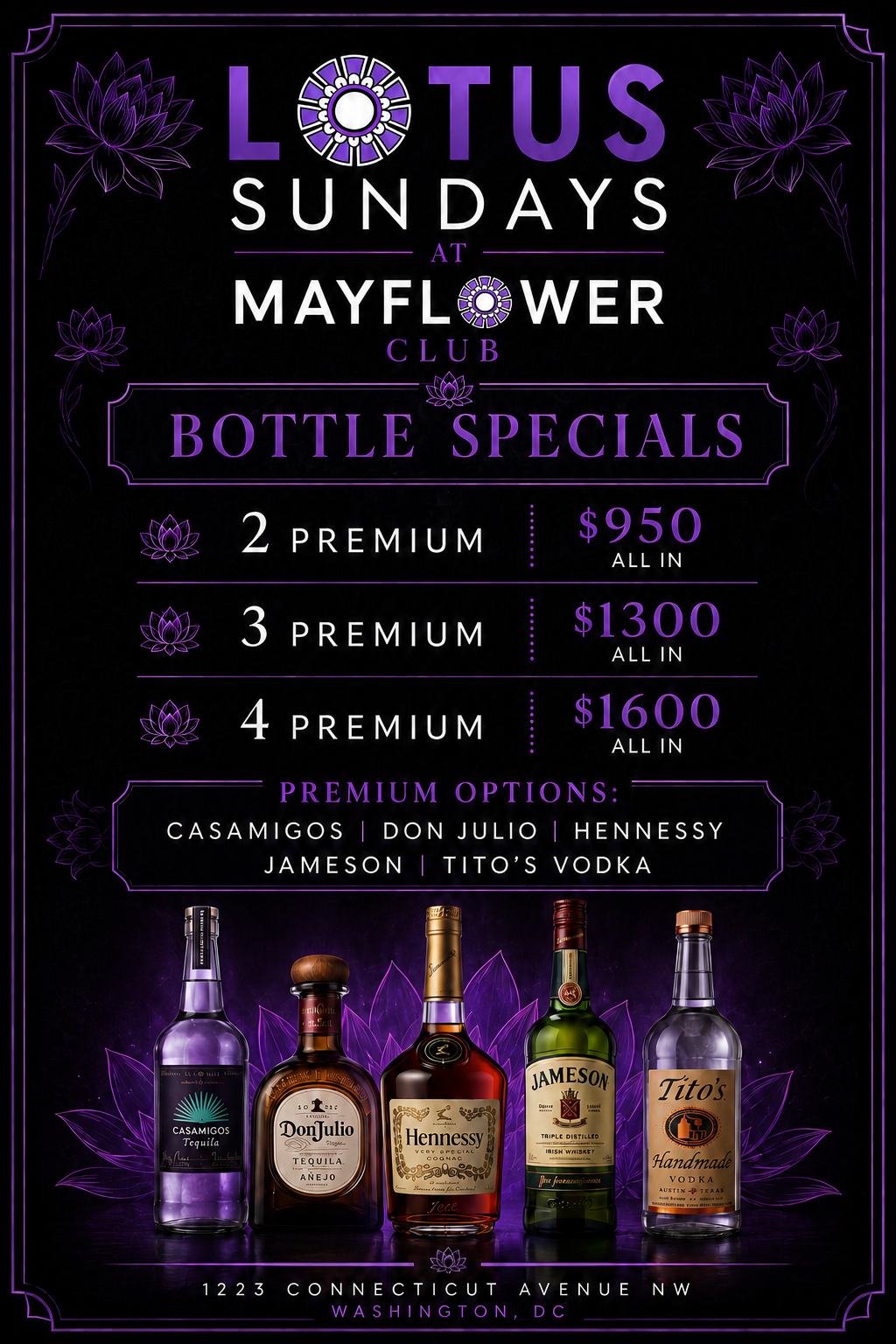 Lotus Sundays bottle specials